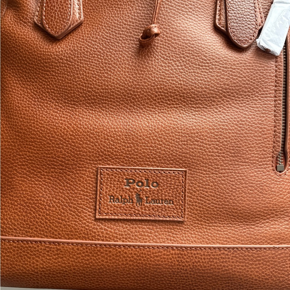 Polo by Ralph Lauren Tan Leather Backpack - Picture 2 of 9